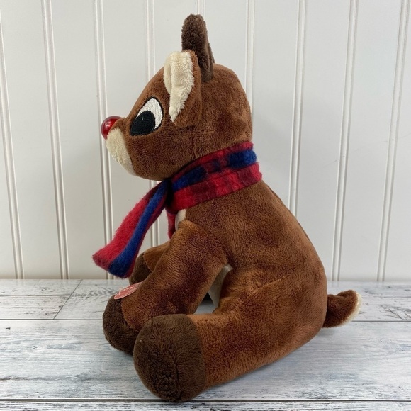 Rudolph the Red-Nosed Reindeer Stuffed Plush by DanDee Musical Nose Lights Up - Picture 6 of 11